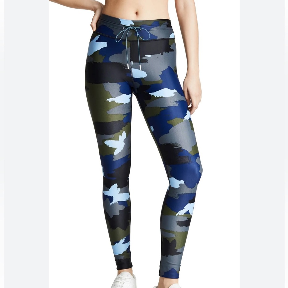 The Upside Mixed Camo Print Tie Waist Leggings, Size 6